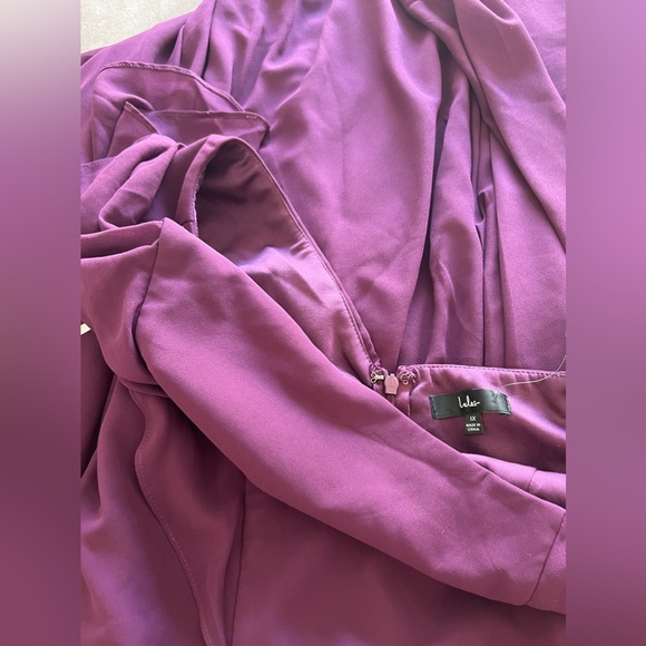 Lulus Radiant Bliss Plum Purple One-Shoulder Flutter Sleeve Maxi Dress - Picture 3 of 4